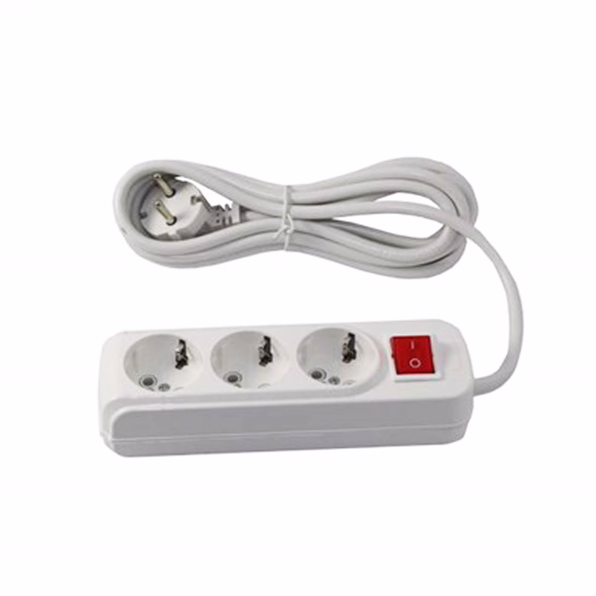 ASBAKALİT 3LÜ 2MT.ANAHTARLI UZATMA KABLO*40