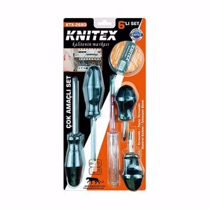 KINETEX KTX-2680 ( 6PCS ) TORNAVİDA & ÇOK AMAÇLI SET ( TORNAVİDA & TOPAÇ TORNAVİDA & KONTROL KALEM & ELEKTRİK BANT)*72
