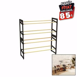 FİXWOOD 2046-1 ( 4 KATLI) AHŞAP AYAKKABILIK (8 AYAKKABILIK) (20X65X51CM) (ÇOK AMAÇLI RAF) (PORTATİF & VİDASIZ KOLAY MONTAJ)*10=K