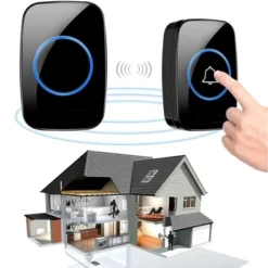 Plentiful Modern Kablosuz Kapı Zili 300metre Menzil 60 Çeşit Melodi Hoşgeldiniz 5 Seviye Ses