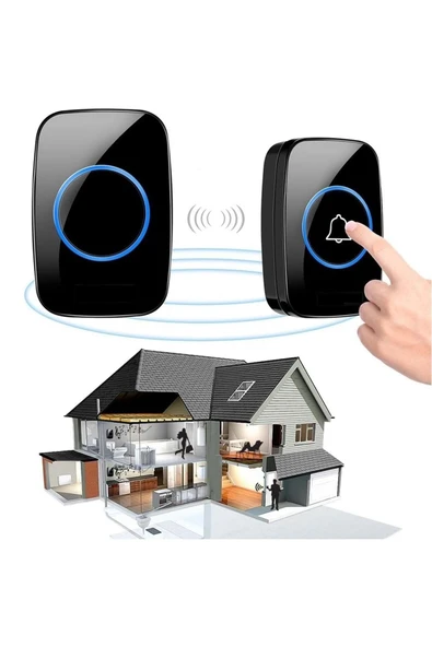 Plentiful Modern Kablosuz Kapı Zili 300metre Menzil 60 Çeşit Melodi Hoşgeldiniz 5 Seviye Ses 1 Plentiful Modern Kablosuz Kapı Zili 300metre Menzil 60 Çeşit Melodi Hoşgeldiniz 5 Seviye Ses