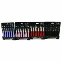YAKUT-6103 ( 6PCS ) MEYVE BIÇAK RENKLİ PLASTİK SAPLI