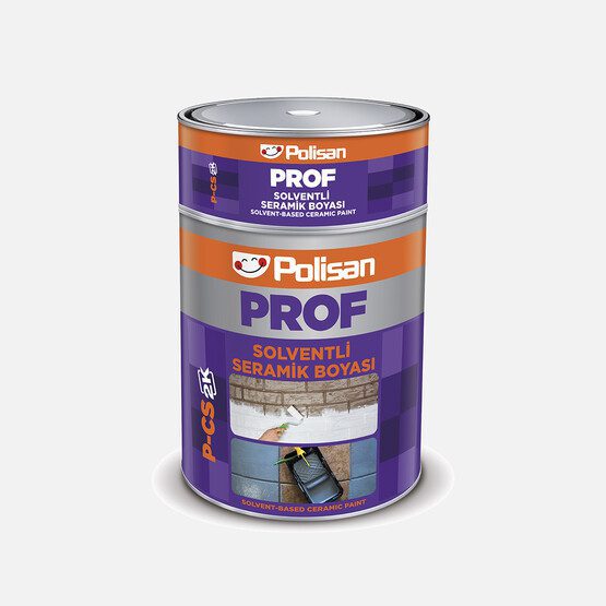 Polisan 3 KG Profesyonel P-CS 2K Solvent Bazlı Antrasit Seramik Boya