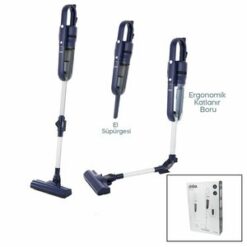 SİNBO SVC-8625 DİKEY ELEKTRİKLİ PRATİK SÜPÜRGE ( ERGOMİK KATLANABİLİR BORU & ESNEK HAREKET) ( 600W MOTOR & 3 HEPA FİLTRE )