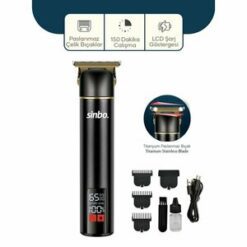 SİNBO SHC-1907 ( USB ŞARJLI & LCD GÖSTERGELİ ) SAÇ & SAKAL KESME TRAŞ MAKİNESİ ( ALÜMİNYUM ALAŞIMLI GÖVDE )