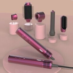 SİNBO SHD-1729 ( KIRMIZI ) AİR BRUSH (5İN1=BUKLE-HACİMLE-DÜZLEŞTİR-2-FIRÇA) SAÇ KURUTMA & ŞEKİL MAKİNESİ (1300W)(3-KDM.HIZ SICAKLIK)