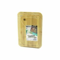 İBİCO İ22-197 ( 2PCS SET ) ( OVAL KENARLI & KANALLI & YUVARLAK KULPLU ) ( AHŞAP BAMBU ) KESİM PANOSU & KESME TAHTASI (18X28X1CM--22X32X1CM)