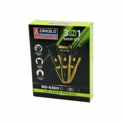 DINGILG RD-6360 ( 3IN1 ) KİŞİSEL BAKIM SETİ ( SAÇ SAKAL KESME & GÜNLÜK SIFIR SAKAL & KULAK-BURUN ) TRAŞ MAKİNESİ