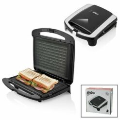 SİNBO SSM-2587 ELEKTRİKLİ TOST MAKİNESİ ( 2 DİLİM ) ( GRANİT YAPIŞMAZ YÜZEY & KİLİTLENEBİLİR KAPAK) ( 750W )