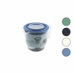 LOCK & FRESH-10200-999 ( RENKLİ )( ÇİFT KAPAKLI ) MİKSER KAP ( SİLİKON & PLASTİK )( 2200ML & 9 CUPS )( KAYDIRMAZ AYAK )