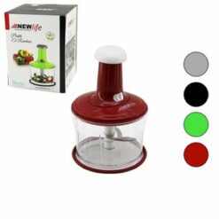 NEWLİFE CLKN-850 ( BASMALI ) PRATİK EL RONDOSU DOĞRAYICI ( 3 BIÇAKLI ) ( MİKA KRİSTAL PLS.HAZNE)