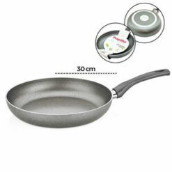 PAPİLLA FRED ( FRYİNG PAN ) ( 30 CM ) ( MAXİ ) ( GRANİT TAVA ) ( GRİ KIRÇILLI ) ( TEK SAPLI ) ( BRKT-706141 )