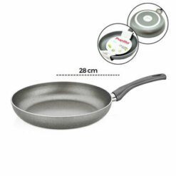 PAPİLLA FRED ( FRYİNG PAN ) ( 28 CM ) ( MAXİ ) ( GRANİT TAVA ) ( GRİ KIRÇILLI ) ( TEK SAPLI ) ( BRKT-705717 )I