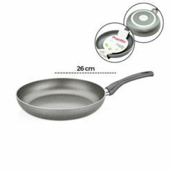 PAPİLLA FRED ( FRYİNG PAN ) ( 26 CM ) ( MAXİ ) ( GRANİT TAVA ) ( GRİ KIRÇILLI ) ( TEK SAPLI ) ( BRKT-705700 )