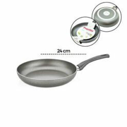 PAPİLLA FRED ( FRYİNG PAN ) ( 24 CM ) ( MAXİ ) ( GRANİT TAVA ) ( GRİ KIRÇILLI ) ( TEK SAPLI ) ( BRKT-705694 )