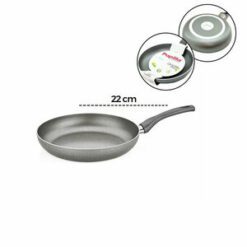 PAPİLLA FRED ( FRYİNG PAN ) ( 22 CM ) ( MAXİ ) ( GRANİT TAVA ) ( GRİ KIRÇILLI ) ( TEK SAPLI ) ( BRKT-712272 )