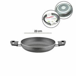 PAPİLLA FRED ( EGG PAN ) ( 22 CM ) ( SAHAN ) ( GRANİT TAVA ) ( GRİ KIRÇILLI ) ( ÇİFT SAPLI ) ( BRKT-712289 )