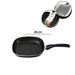 PAPİLLA RAGNAR ( GRİLL PAN ) ( 26CM ) ( TAVA ) ( GRANİT ) ( DIŞ KIRÇIL ) ( TEK SAPLI ) ( BRKT-739620 )