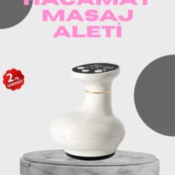 Mey İthalat® 3’Ü 1 Arada Şarjlı Masaj Kupa Terapisi Sıcak Kompres Gua Sha