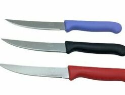TUJO KNIVES-2280 ( TEKLİ ) ( BÜYÜK ) ( TIRTIRLI ) SEBZE & EKMEK BIÇAK ( RENKLİ PLSATİK SAPLI )