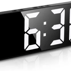 Aynalı Alarm Saat Takvimli Termometre Led Dijital Modern Masa Saati