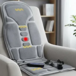 Glr  JB-618C Isıtmalı Titreşimli Masajlı Koltuk Minderi - 5 Motorlu Full Body Araç ve Ev Tipi Masaj