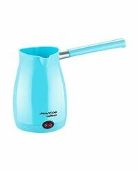AWOX CAFFEEN ( MAVİ ) ELEKTRİKLİ CEZVE ( TÜRK KAHVESİ ) MAKİNESİ ( PLASTİK ) ( ÇİFT AĞIZ ) ( 0.4LT & 5 FİNCAN ) ( 1000W )