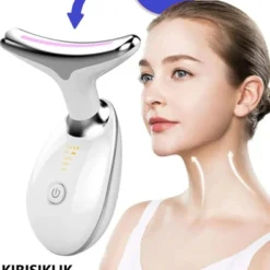 Boyun Ve Yüz Kırşıklık Giderici (Gıdık,Sarkma,Kırışıklık) 3 Proğramlı Ems Güzellik Cihazı 7 Renk Led