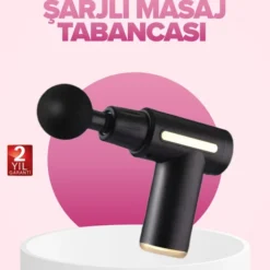 Profesyonel Masaj Tabancası 6 Kademeli Derin Kas Terapisi 4 Başlıklı Şarjlı Sessiz Motor