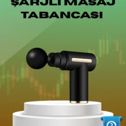 Mey İthalat® 6 Kademeli Kas Masaj Tabancası 4 Başlıklı Güçlü Sessiz Sporcu Masaj Şarjlı