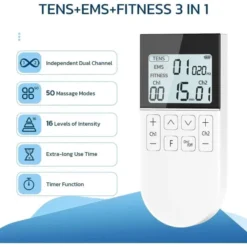 IRON KTR-2610 Fizik Tedavi Şarjlı TENS + EMS + MASAJ Cihazı + Taşıma Kabı