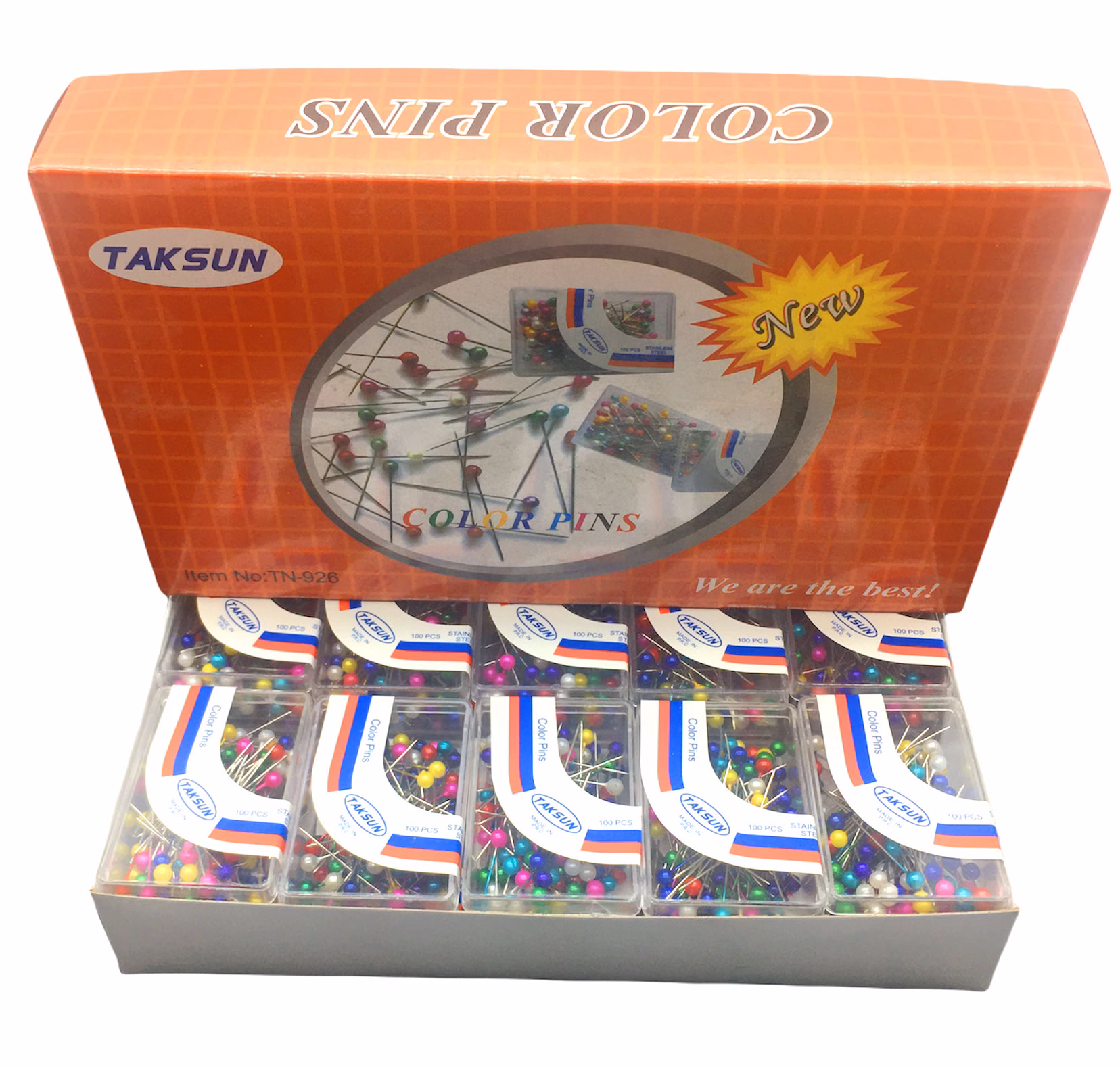 TAKSUN TN-926 TİMA BÜYÜK RENKLİ BAŞÖRTÜ İĞNESi*20X72