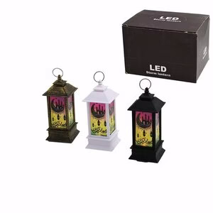 LED STORM LANTERN SDR-LM-013 ( KARE KUBBE ) ( PİLLİ ) RAMAZAN LED IŞIK ( MİX RENKLİ & PLASTİK )*12X20
