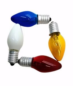 LEDON LD-1407R 7W E-14 ( RENKLİ ) GECE LAMBA AMPULU*50X20