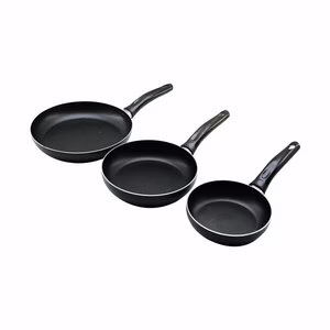 TAVACI ASMİN ( 3PCS ) ( TEFLON ) TAVA SETİ ( SİYAH BAKALİT SAPLI  ) ( 16-20-24CM )*20